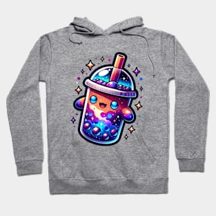 Galaxy Covered Cute Boba Tea Hoodie